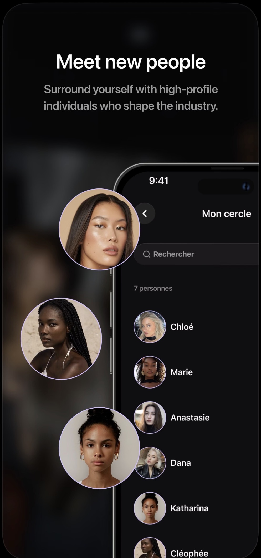 Bondesign — écran réseau de membres