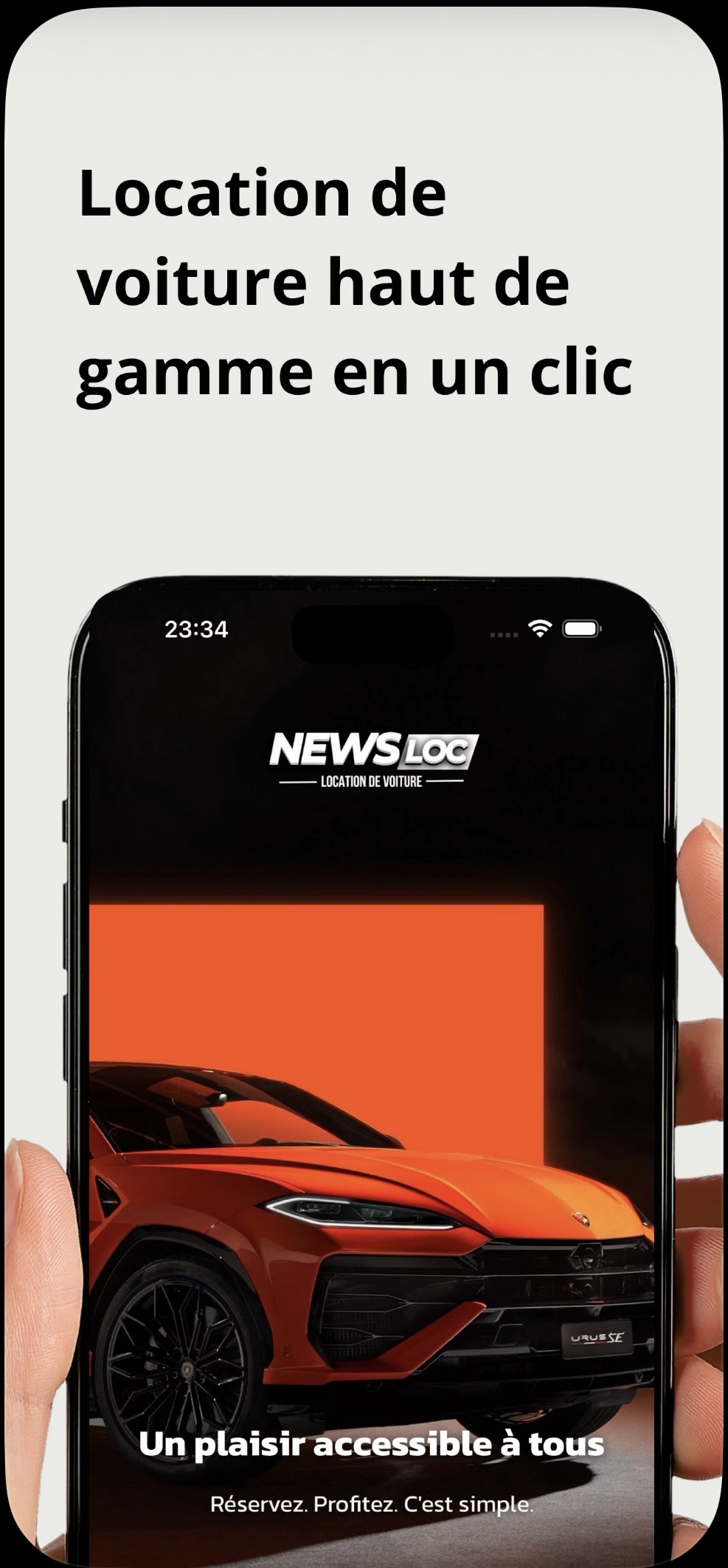 Newsloc — écran d'accueil